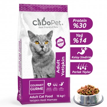 CaDoPet Gurme Kuru Kedi Maması 1,5 Kg Tanışma Paketi