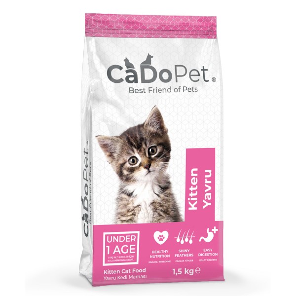 CaDoPet Premium Tavuklu Yavru Kedi Maması 1,5 Kg
