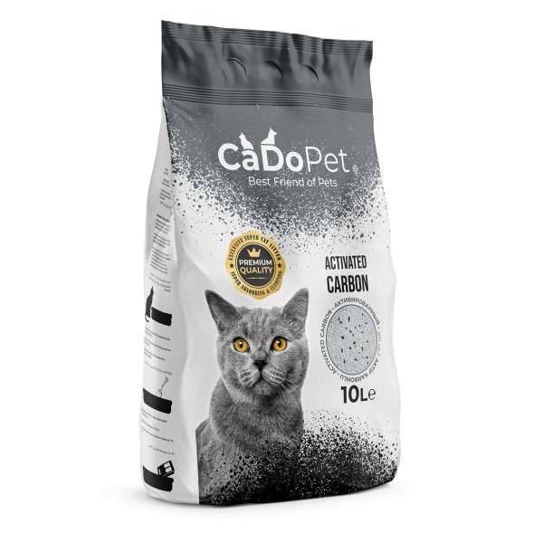CaDoPet Aktif Karbonlu Gri Kedi Kumu Koku Kontrolü 10L